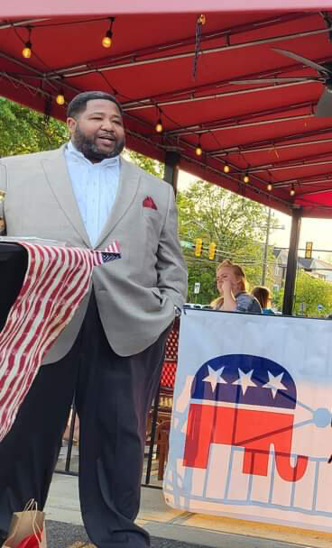 Speaking at a rally